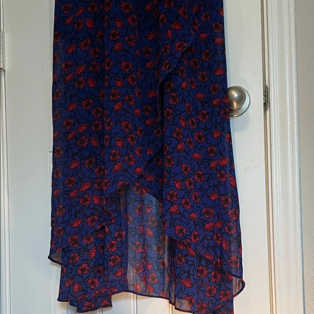 Disney Blue Maxi Dress with Red Floral Print - Picture 9 of 14